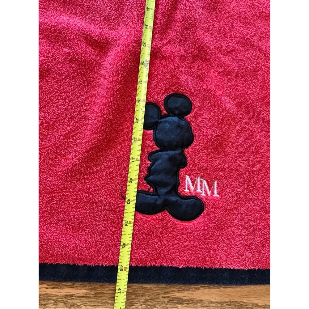 Disney Mickey Mouse 3 Piece Towel Set Red Black Bath Hand Towel Washcloth MM